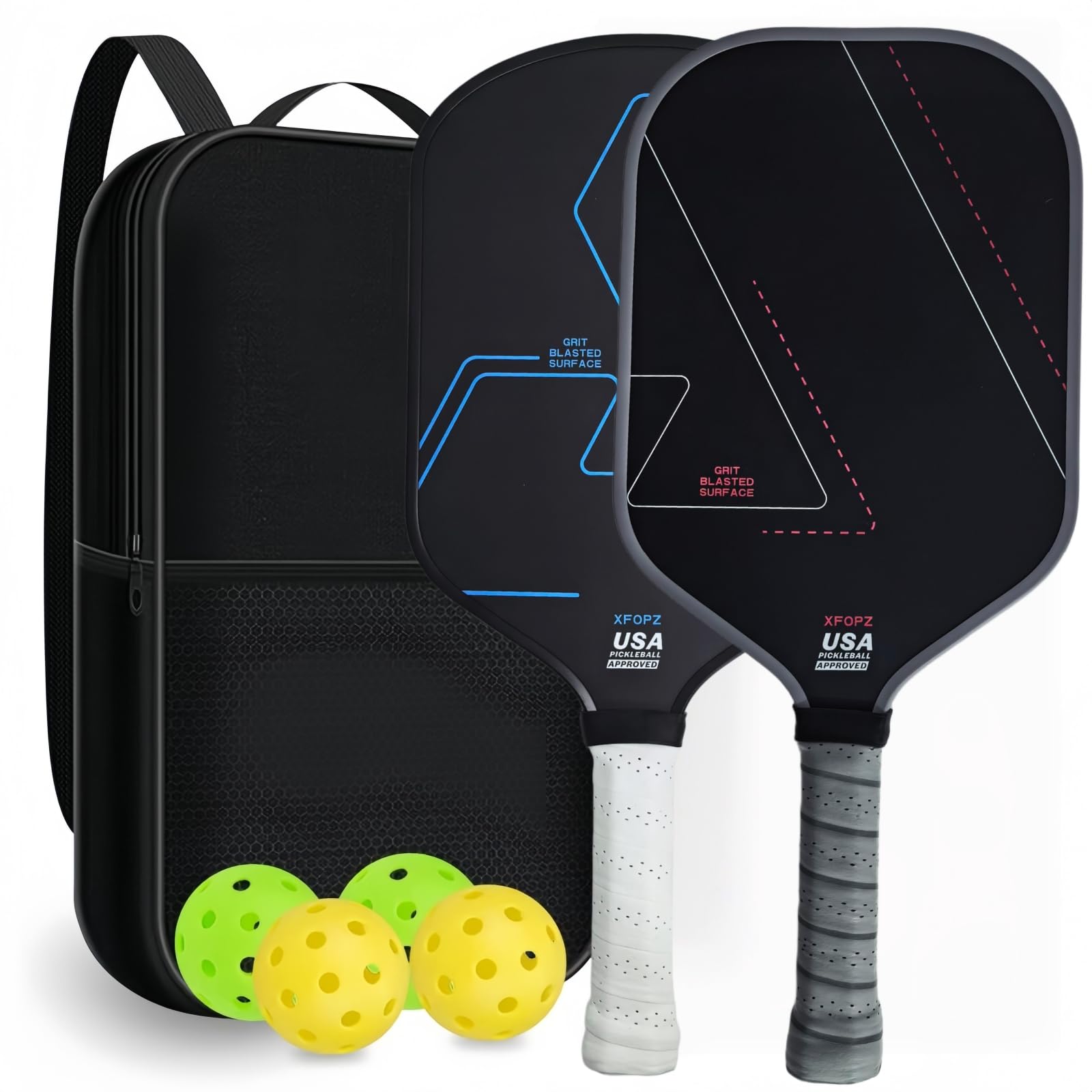 （PADDLEOUT様）専用ページです 5体セット Xfopz Grit Blasted Surface Pickleball Paddles Set, Glass Fiber